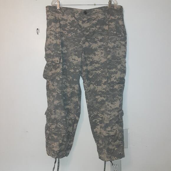 US Military Pants Mens Large Extra Short Digital Camo Army Trouser Ripstop - Picture 1 of 10
